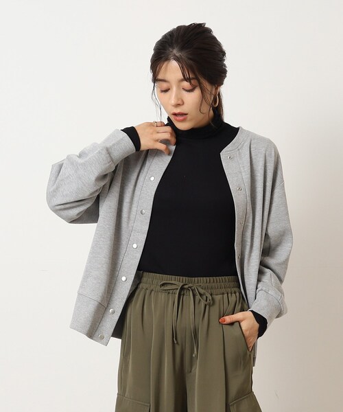 SHOO・LA・RUE（シューラルー）の「◆カジュアル過ぎない 裏毛 ドットボタン カーディガン（カーディガン/ボレロ・レディース・アイボリー/ダークオレンジ/グレー/ブラック・03/02/04）」の15枚目の写真