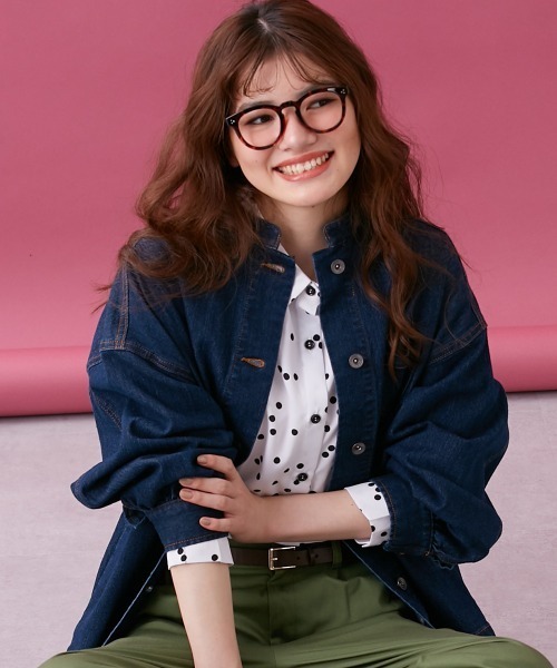 Le temps riche(ルタンリッシュ)の「ドットプリントシャツ<Le temps riche>(シャツ/ブラウス・レディース・ブラック/グリーン/オフホワイト・M/L)」の7枚目の写真