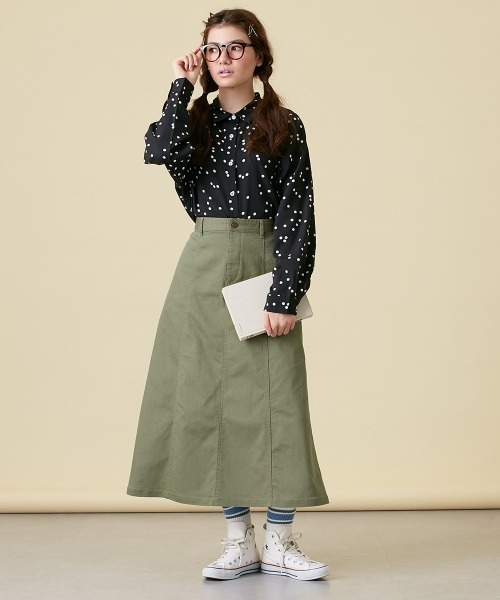 Le temps riche(ルタンリッシュ)の「ドットプリントシャツ<Le temps riche>(シャツ/ブラウス・レディース・ブラック/グリーン/オフホワイト・M/L)」の14枚目の写真