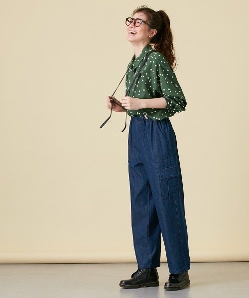 Le temps riche(ルタンリッシュ)の「ドットプリントシャツ<Le temps riche>(シャツ/ブラウス・レディース・ブラック/グリーン/オフホワイト・M/L)」の20枚目の写真