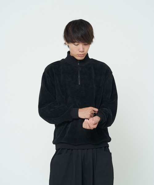 CORISCO（コリスコ）の「モールニットソーハーフジップ(M1)（ニット/セーター・メンズ・ブラック/グレー/アイボリー/ワインレッド・MEDIUM/X-LARGE/LARGE）」の3枚目の写真