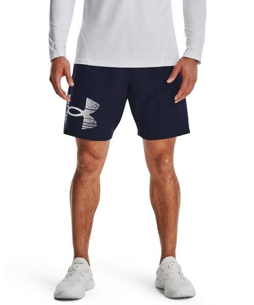 UNDER ARMOUR(アンダーアーマー)の「UAウーブン ロゴグラフィック ショーツ(トレーニング/メンズ)(その他パンツ・メンズ・ネイビー・M/XXL/L/XL/S)」の1枚目の写真
