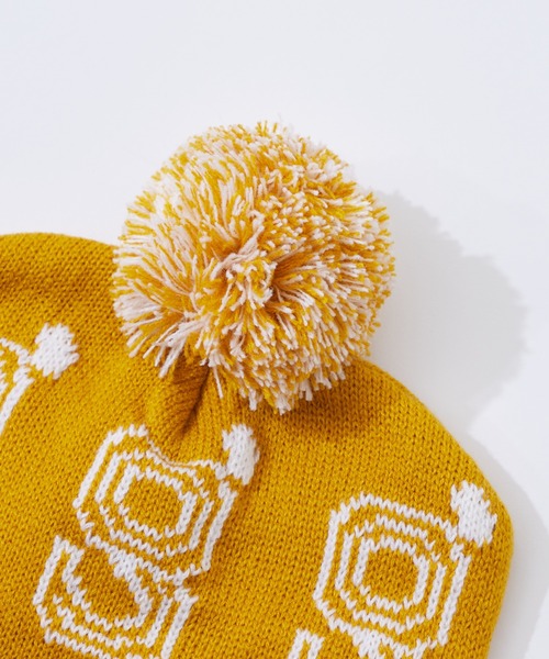 Franklin Climbing（フランクリンクライミング）の「【Franklin Climbing】JACQUARD LOGO BEANIE（ニットキャップ/ビーニー・メンズ・ブルー/ブラック/イエロー・ONE SIZE）」の9枚目の写真