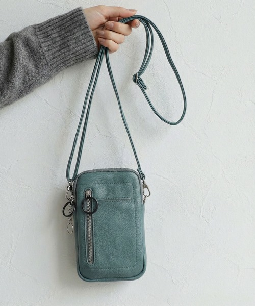 FUNALIVE（ファンアライブ）の「Pisoraro エコバッグ付き スマホポシェット（ショルダーバッグ・レディース・グレイッシュベージュ/スモークピンク/ブラック/ホワイト系その他/ライトグリーン/サーモンピンク/ブラウン系/ブラウン/グレー系その他/グレイッシュブルー/ライトイエロー/ネイビー/ブラック系その他/ラベンダー/レッド/グレー系/ダークグリーン/マジェンタ/ホワイト×ブラック/シルバー/グレー/ベージュ/パイソン/グリーン/ブラック系その他2/アイボリー/グレー系その他2/ブルー系その他/ベージュ系その他・FREE）」の21枚目の写真