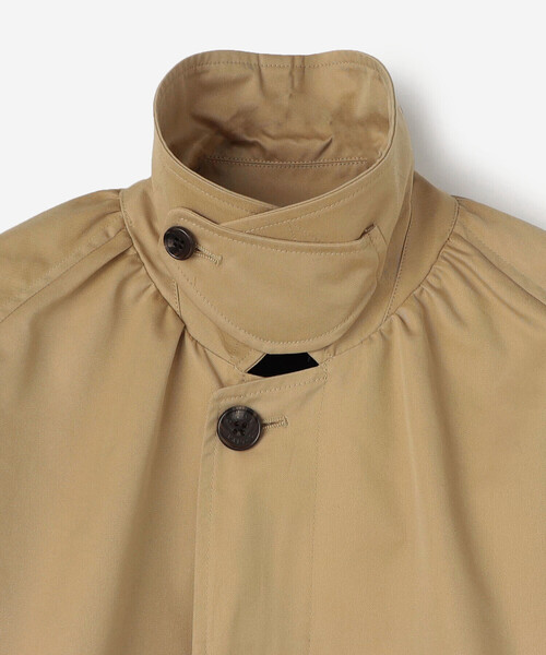 B4357■美品■ORCIVAL オーシバル ギャザー ステンカラー コート 1 ORCIVAL｜コットン ギャバジン オーバー サイズ ステンカラー