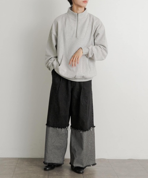 SENSE OF PLACE by URBAN RESEARCH(センスオブプレイスバイアーバンリサーチ)の「ハーフZIPスウェットシャツ(スウェット・メンズ・ブラック/ボルドー/グレー系その他・MEDIUM/LARGE)」の8枚目の写真