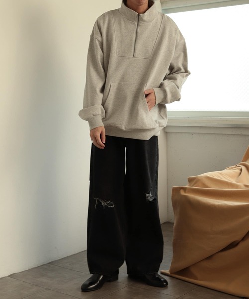 SENSE OF PLACE by URBAN RESEARCH(センスオブプレイスバイアーバンリサーチ)の「ハーフZIPスウェットシャツ(スウェット・メンズ・ブラック/ボルドー/グレー系その他・MEDIUM/LARGE)」の16枚目の写真