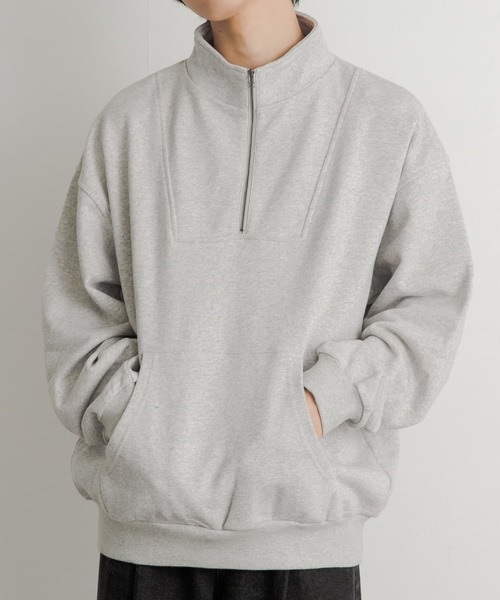 SENSE OF PLACE by URBAN RESEARCH(センスオブプレイスバイアーバンリサーチ)の「ハーフZIPスウェットシャツ(スウェット・メンズ・ブラック/ボルドー/グレー系その他・MEDIUM/LARGE)」の3枚目の写真