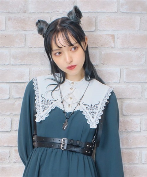 axes femme POETIQUE（アクシーズファムポエティック）の「合皮ハーネスベルト（ベルト・レディース・ワイン/ブラック・FREE）」の3枚目の写真