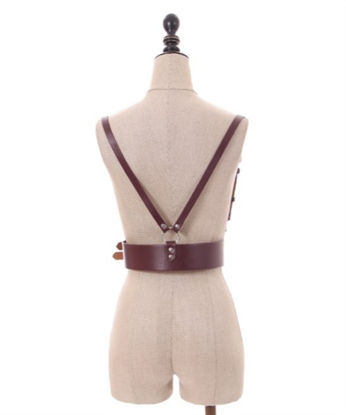 axes femme POETIQUE（アクシーズファムポエティック）の「合皮ハーネスベルト（ベルト・レディース・ワイン/ブラック・FREE）」の7枚目の写真