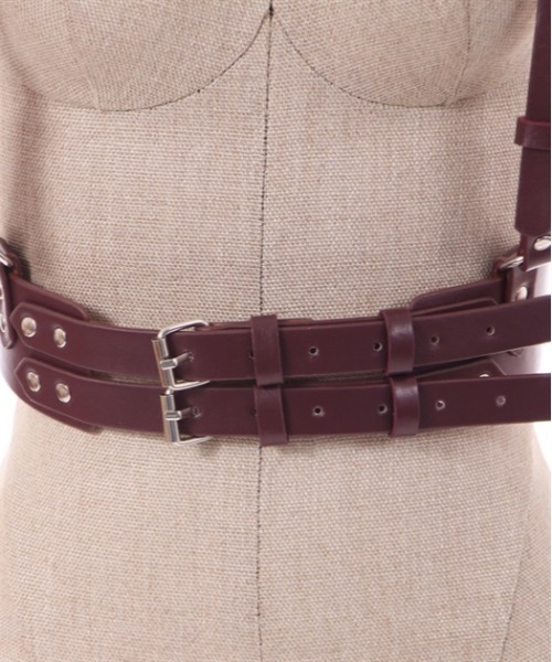 axes femme POETIQUE（アクシーズファムポエティック）の「合皮ハーネスベルト（ベルト・レディース・ワイン/ブラック・FREE）」の8枚目の写真