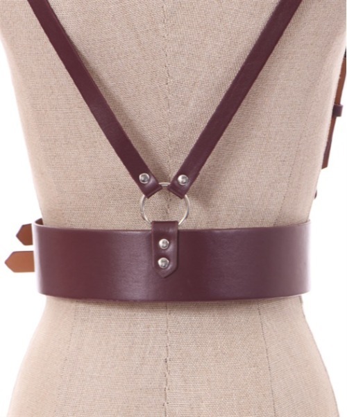 axes femme POETIQUE（アクシーズファムポエティック）の「合皮ハーネスベルト（ベルト・レディース・ワイン/ブラック・FREE）」の10枚目の写真