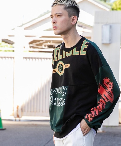 WEGO(ウィゴー)の「WEGO/ドッキンググラフィックプルオーバー(スウェット・メンズ・その他3/その他2/その他1・LARGE/MEDIUM)」の3枚目の写真