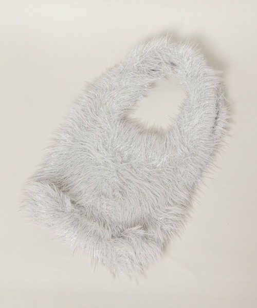 JEANASIS（ジーナシス）の「シャギーラメトートBAG/975075（ハンドバッグ・レディース・ホワイト/ライトグレー/チャコールグレー・FREE）」の12枚目の写真