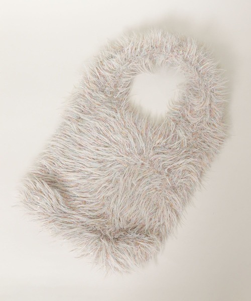 JEANASIS（ジーナシス）の「シャギーラメトートBAG/975075（ハンドバッグ・レディース・ホワイト/ライトグレー/チャコールグレー・FREE）」の10枚目の写真