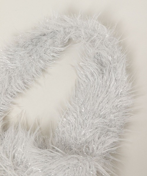 JEANASIS（ジーナシス）の「シャギーラメトートBAG/975075（ハンドバッグ・レディース・ホワイト/ライトグレー/チャコールグレー・FREE）」の14枚目の写真