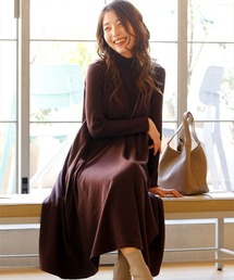 Ehre style（エーレスタイル）の「ゆったりで華奢見えロングニットワンピース（ワンピース）」