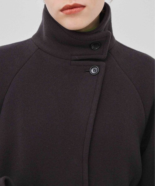 PUBLIC TOKYO（パブリックトウキョウ）の「SUPER140ダブルベロアスタンドコート（その他アウター・レディース・ライム/ダークグレー/アイボリー・2/1）」の18枚目の写真