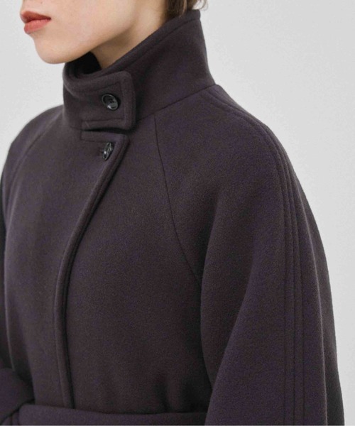 PUBLIC TOKYO（パブリックトウキョウ）の「SUPER140ダブルベロアスタンドコート（その他アウター・レディース・ライム/ダークグレー/アイボリー・2/1）」の19枚目の写真