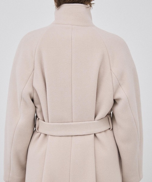 PUBLIC TOKYO（パブリックトウキョウ）の「SUPER140ダブルベロアスタンドコート（その他アウター・レディース・ライム/ダークグレー/アイボリー・2/1）」の11枚目の写真