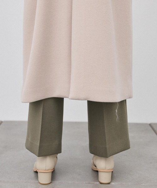 PUBLIC TOKYO（パブリックトウキョウ）の「SUPER140ダブルベロアスタンドコート（その他アウター・レディース・ライム/ダークグレー/アイボリー・2/1）」の12枚目の写真