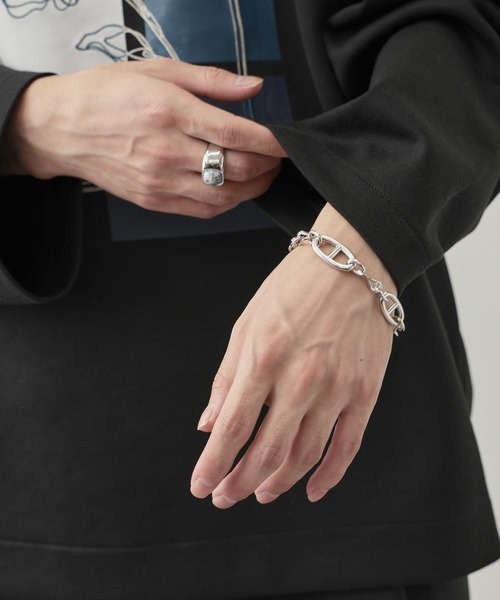 JUNRED(ジュンレッド)の「ital.from JUNRed / multi chain link bracelet(ブレスレット・メンズ・シルバー/ゴールド・FREE)」の5枚目の写真