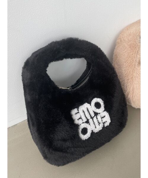 EMODA（エモダ）の「フェイクファーロゴハンドバッグ（ハンドバッグ・レディース・ブルー/ベージュ/ブラック・FREE）」の5枚目の写真