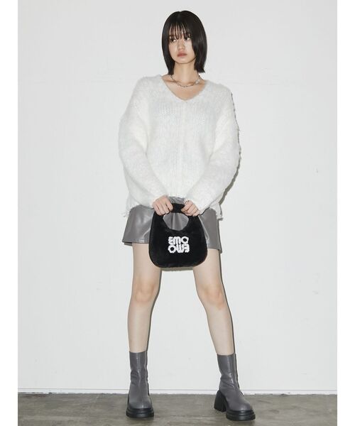 EMODA（エモダ）の「フェイクファーロゴハンドバッグ（ハンドバッグ・レディース・ブルー/ベージュ/ブラック・FREE）」の8枚目の写真