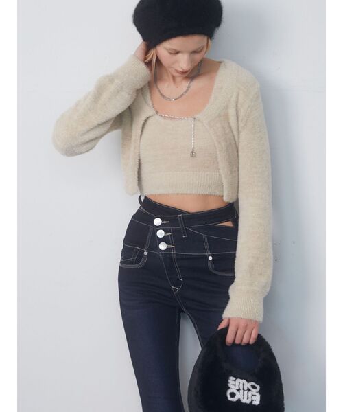 EMODA（エモダ）の「フェイクファーロゴハンドバッグ（ハンドバッグ・レディース・ブルー/ベージュ/ブラック・FREE）」の10枚目の写真