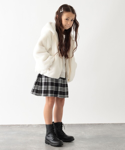 GLOBAL WORK（グローバルワーク）の「洗えるフワモコファーZIPパーカー/969855（その他アウター・キッズ・モカ/アイボリー・100cm/110cm/130cm/150cm/120cm/160cm/140cm）」の12枚目の写真