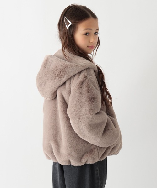 GLOBAL WORK（グローバルワーク）の「洗えるフワモコファーZIP