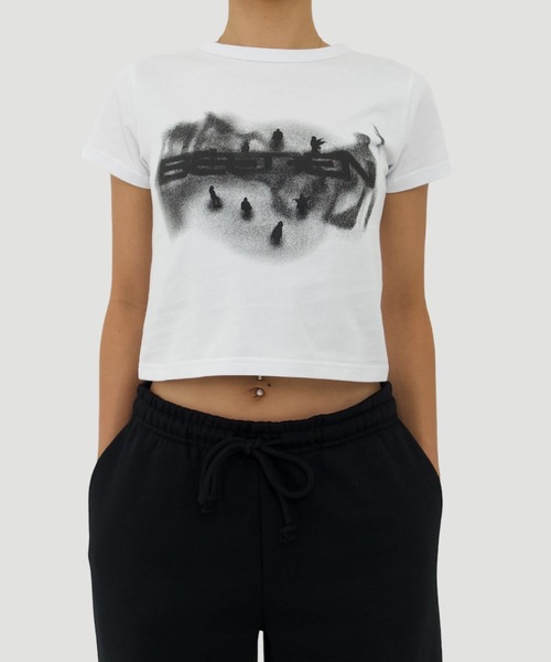 BEEDEN COMPACT PRINT TEE 黒ビーデンTシャツ