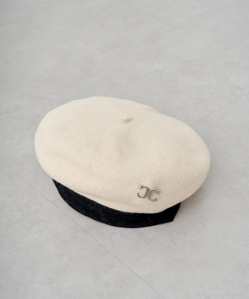 Chico(チコ)の「ピンバッチ付ベレー帽(ハンチング/ベレー帽・レディース・ブラック/グレイッシュベージュ/アイボリー・FREE)」の13枚目の写真