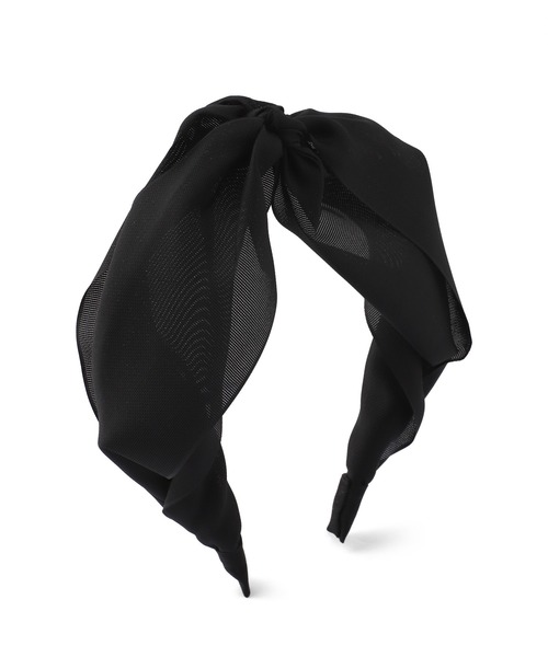 ANEMONE(アネモネ)の「メッシュリボンカチューシャ(カチューシャ・レディース・グレー/ブラック・FREE)」の4枚目の写真