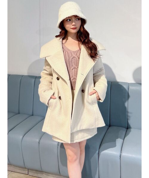 RESEXXY（リゼクシー）の「センターケーブルショートニット（ニット/セーター・レディース・ホワイト/ピンク/ブラック・FREE）」の8枚目の写真