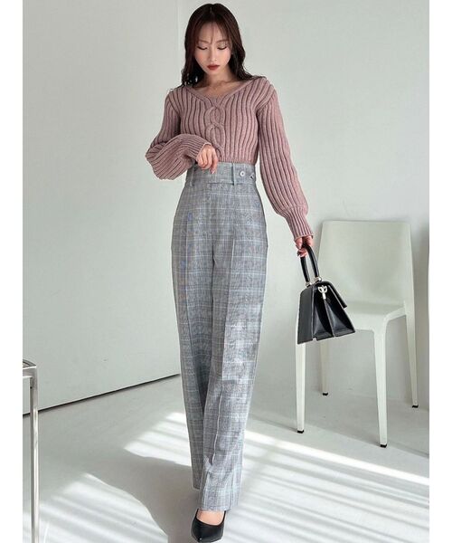 RESEXXY（リゼクシー）の「センターケーブルショートニット（ニット/セーター・レディース・ホワイト/ピンク/ブラック・FREE）」の11枚目の写真