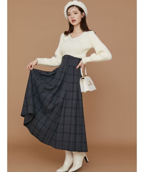 RESEXXY（リゼクシー）の「センターケーブルショートニット（ニット/セーター・レディース・ホワイト/ピンク/ブラック・FREE）」の12枚目の写真