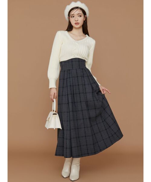 RESEXXY（リゼクシー）の「センターケーブルショートニット（ニット/セーター・レディース・ホワイト/ピンク/ブラック・FREE）」の13枚目の写真