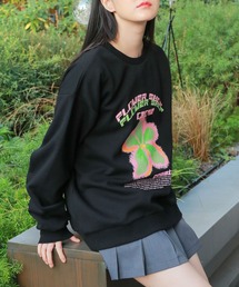 ALAND | 【UNISEX】GROVE×ALAND／GVflowerモチーフクルーネックスウェット（裏起毛）/グローブ/ 2988730(スウェット)