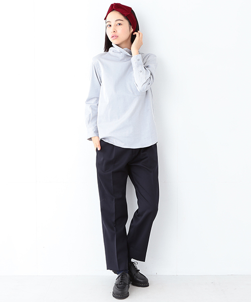 BEAMS BOY（ビームスボーイ）の「BEAMS BOY / ギャバ ワイド スラックス（スラックス・レディース・グレー/ネイビー・0/1）」の17枚目の写真