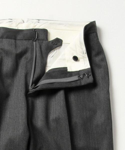 BEAMS BOY（ビームスボーイ）の「BEAMS BOY / ギャバ ワイド スラックス（スラックス・レディース・グレー/ネイビー・0/1）」の4枚目の写真