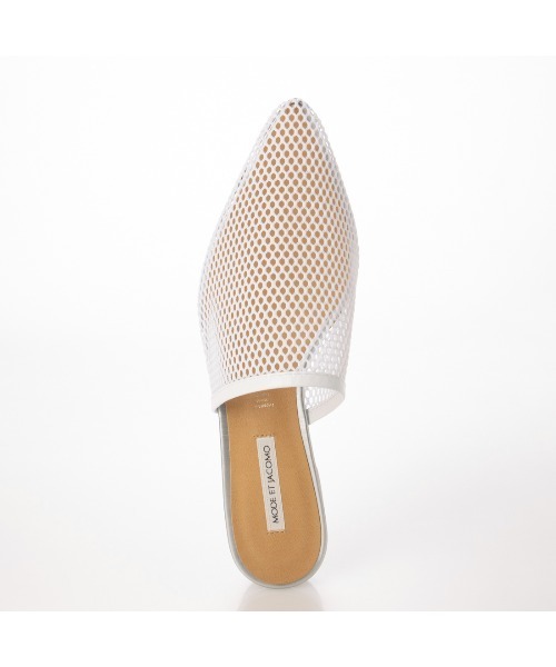 Mode et Jacomo（モードエジャコモ）の「メッシュフラットミュール（サンダル・レディース・ブラック系その他/ホワイト系その他4/ダークオレンジ・23cm/23.5cm/24cm/24.5cm/22.5cm）」の6枚目の写真