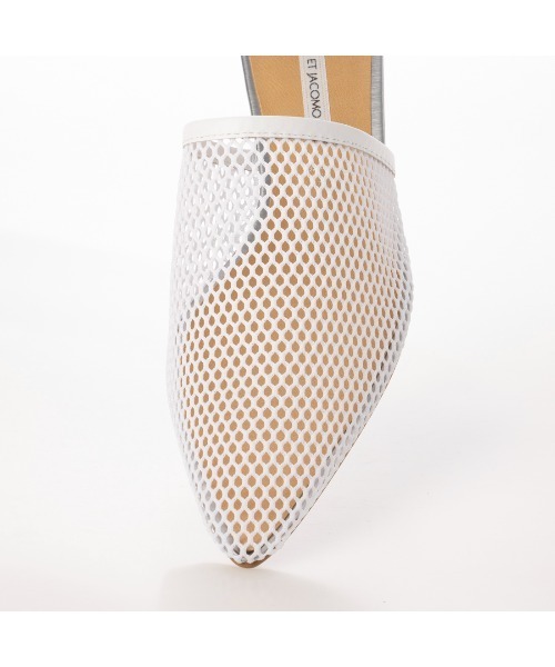 Mode et Jacomo（モードエジャコモ）の「メッシュフラットミュール（サンダル・レディース・ブラック系その他/ホワイト系その他4/ダークオレンジ・23cm/23.5cm/24cm/24.5cm/22.5cm）」の8枚目の写真