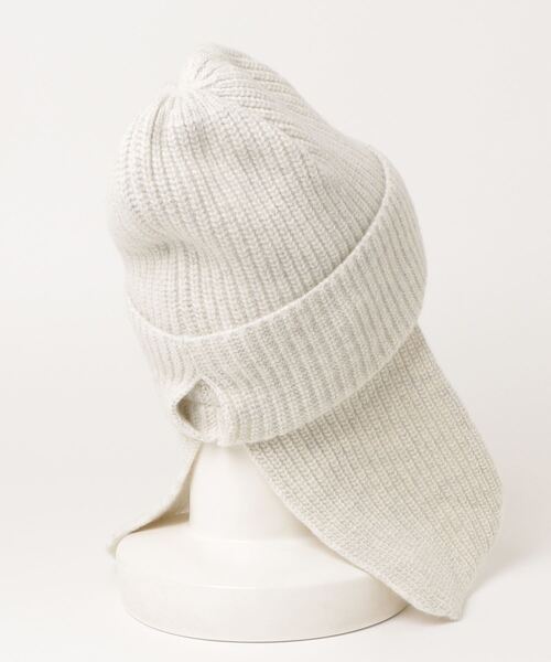 RACAL（ラカル）の「Ear Tab Knit Watch / 耳当てニットワッチ（ニットキャップ/ビーニー・レディース・グレー/オフホワイト/ブラック・FREE）」の10枚目の写真
