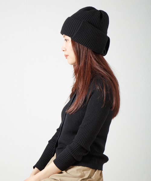 RACAL（ラカル）の「Ear Tab Knit Watch / 耳当てニットワッチ（ニットキャップ/ビーニー・レディース・グレー/オフホワイト/ブラック・FREE）」の18枚目の写真