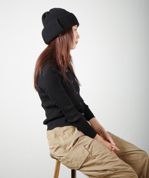 RACAL（ラカル）の「Ear Tab Knit Watch / 耳当てニットワッチ（ニットキャップ/ビーニー・レディース・グレー/オフホワイト/ブラック・FREE）」の20枚目の写真