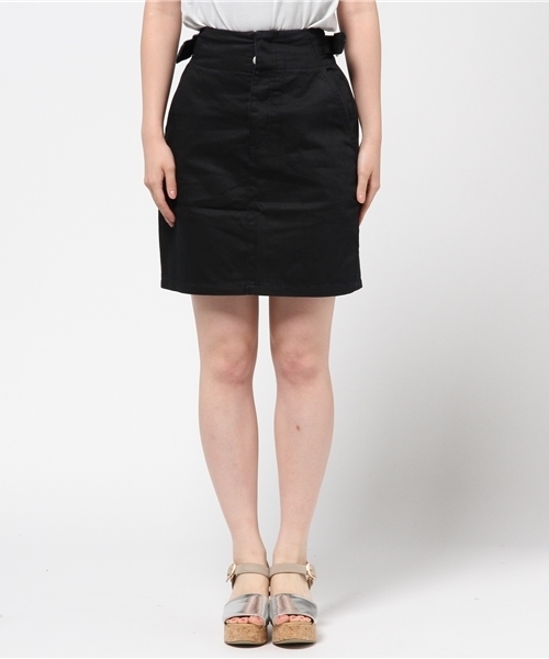 mystic（ミスティック）の「デニムスカート（スカート・レディース・ネイビー/ブラック・ﾌﾘ-）」の3枚目の写真