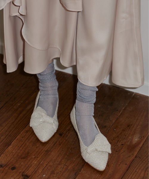 idem（イデム）の「tweed ribbon pumps/リボンパンプス（パンプス・レディース・ブラック/アイボリー/グレー・L/M/S）」の18枚目の写真