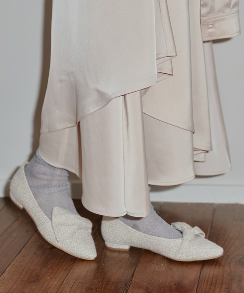 idem（イデム）の「tweed ribbon pumps/リボンパンプス（パンプス・レディース・ブラック/アイボリー/グレー・L/M/S）」の16枚目の写真