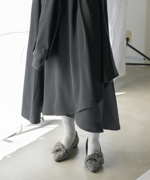 idem（イデム）の「tweed ribbon pumps/リボンパンプス（パンプス・レディース・ブラック/アイボリー/グレー・L/M/S）」の7枚目の写真